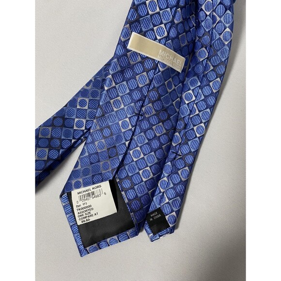 Michael Michael Kors Blue Circle Mens Neck Tie 57" long - Picture 6 of 6